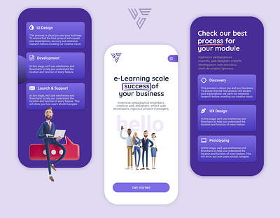 e-Learning App 🚀 branding design e learning mobile projects ui ux ux ui webdevelopment weg.design