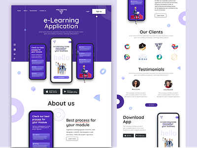 e-Learning Landing Page