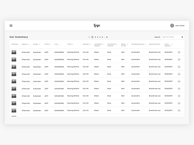 Wireframe #6 app inventory listings logo minimalist simple typography ux web wireframe