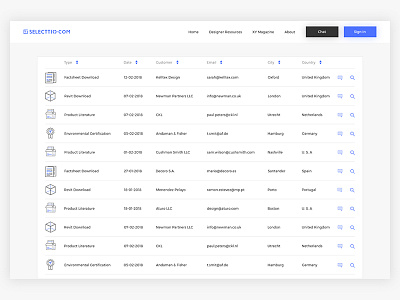 Architecture's Furniture Store - Documents Database dashboard documents icons legal logo orders store ui web