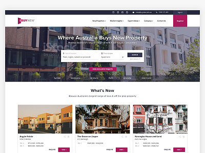 Real Estate Hero australia hero house listings luxury real estate search ui ux website