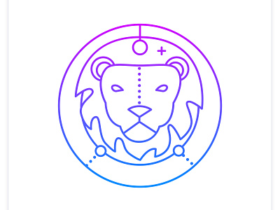 Leo gradient icon art astronomy branding design graphic design icon illustration logo stye ui vector