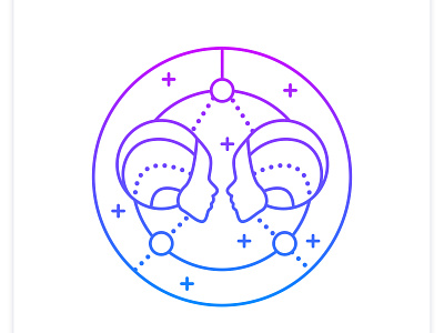 Gemini gradient icon art branding design graphic design icon illustration logo magic stye ui vector