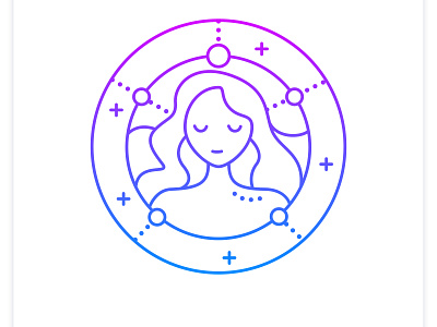 Virgo gradient icon art astronomy branding design graphic design icon illustration logo stye ui vector
