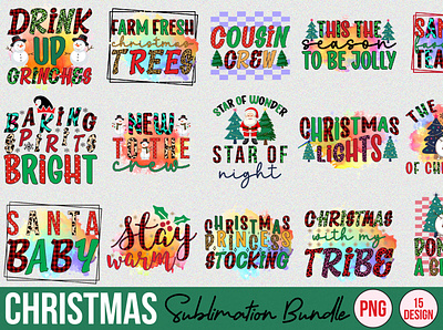 Christmas Sublimation Bundle christmas sublimation bundle graphic design