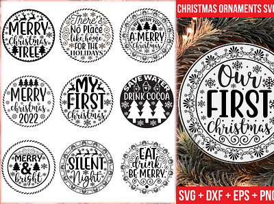 Christmas Ornaments SVG Bundle animation christmas ornaments svg bundle graphic design