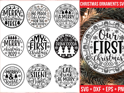 Christmas Ornaments SVG Bundle