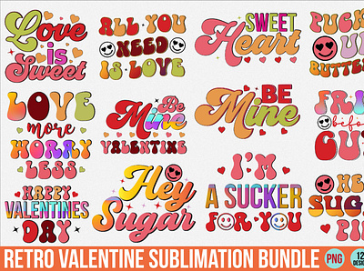 Retro Valentines Day Sublimation 01