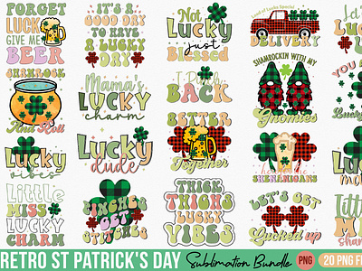 Retro St Patrick's Day Sublimation Bundle