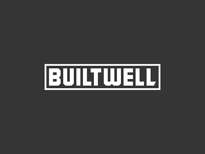 Builtwell Logotype branding darkmode identity lettering logo logotype