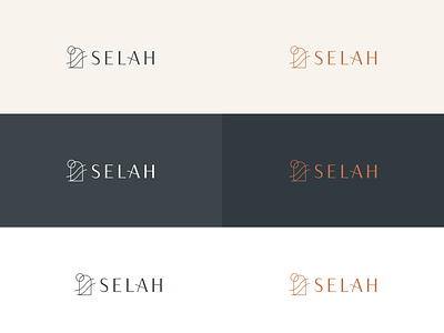 Selah logos arch art deco art direction branding color identity logo rust