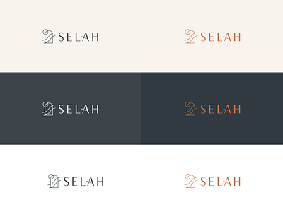 Selah logos arch art deco art direction branding color identity logo rust