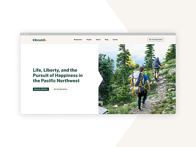 Inbound Idaho landing page mock art direction branding green idaho landing page ui visual identity web design