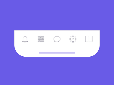 Tab Bar Animation animated animation app bell bookmark chat compass icon set icons interaction interface menu bar mobile app motion navigation bar notification tab bar ui ux ui design