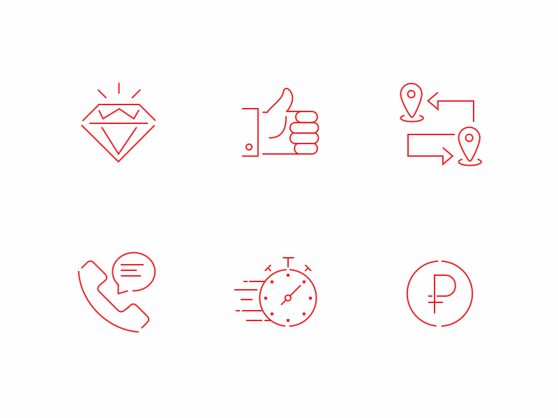 Icons set for the factory design factory icon set icons illustration infographics line line outline outline phone icon phone icon time icon time icon ui design