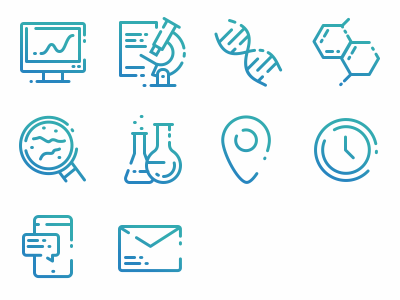 Icons for laboratory company icon set icons illustration infographics laboratory line logo medicine outline science ui design