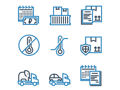 Icon Set For Delivery Company