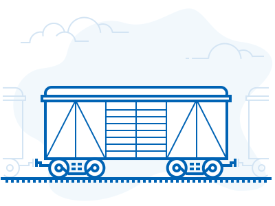 Illustration of Freight Train train cargo delivery logistic ui design outline infographics illustration icons