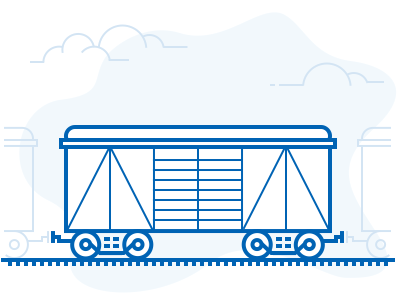 Illustration of Freight Train cargo delivery icons illustration infographics logistic outline train ui design
