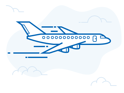 Illustration of Aircraft aircraft delivery fly icons illustration infographics logistics outline plane ui design