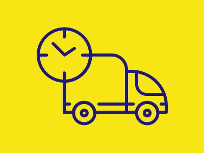 Icon of Deliver on Time car delivery delivery service icons illustration infographics line logistic logo time ui design