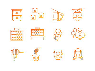 Apiary icon set