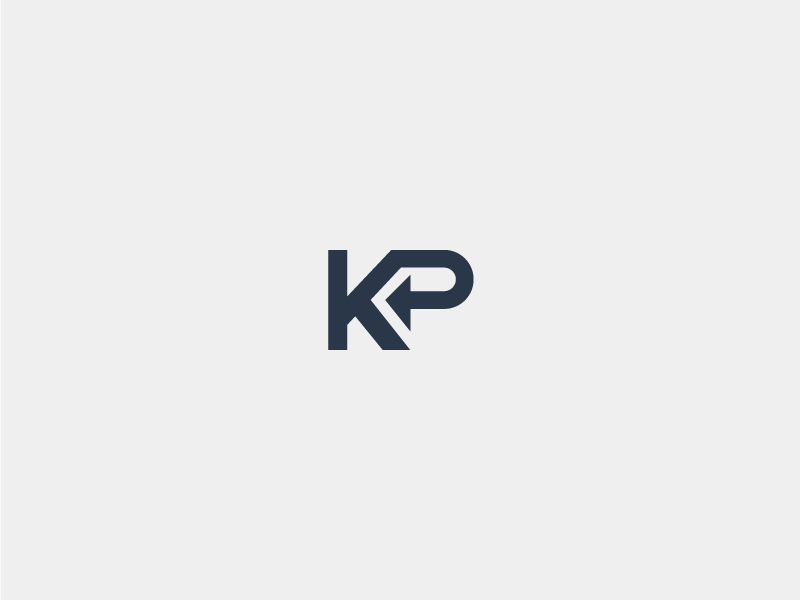 KP + Arrow symbol ukraine logo designer logotype symbols logo design lettermark monogram mark logo kp identity arrow