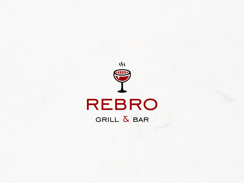 Wine glass 🍷 + grill 🥩 grill logo wine glass food logo wine logo logodesigner cafe logo logotype mark brand logoconcept logodesign identity branding logo