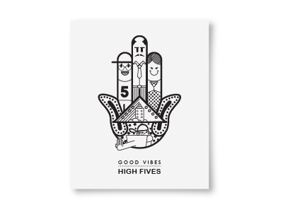 Good vibes, High fives culture doodle family good vibes illustration monoline