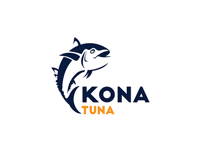 Kona Tuna branding food illustration kona logo sea seafood tuna