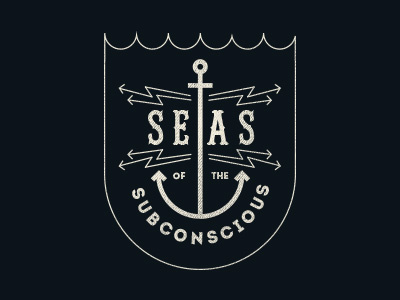 Seas of the Subconscious logo #1 anchor arrows badge intro logo maritime nautical redsox seas subconscious waves