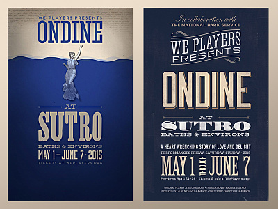Ondine posters mermaid ondine playbill poster print selkie typography