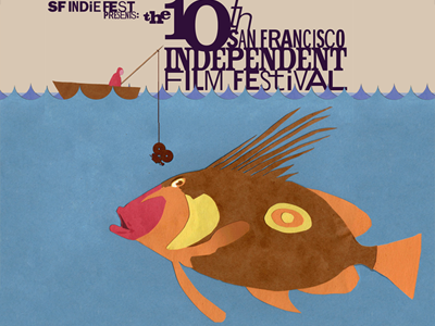 San Francisco Independent Film Festival 2008 Poster cut festival film fish paper poster silly