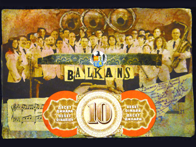 Postcard from The Balkans albania assemblage balkan balkans bosnia collage croatia found mail mail art marching band montage post postcard serbia vintage