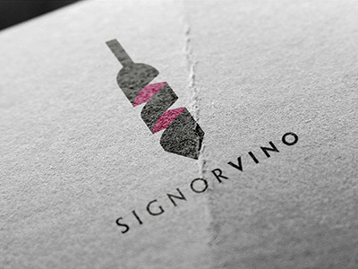Signorvino brand design graphic logo tie wine