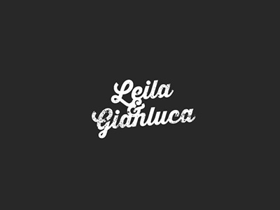 Leila&Gianluca ampersand black brand design gianluca graphic grunge leila logo names vector wedding