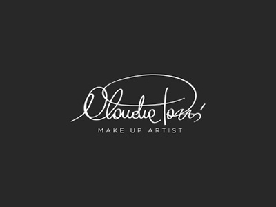 Claudia Tozzi Make Up Artist artist brand calligraphy design logo make make up sign up