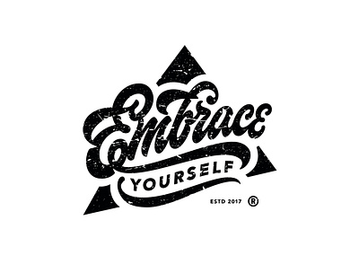 Embrace Yourself calligraphy customlettering customtype handlettering lettering logotype script sketch type typography