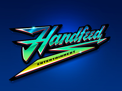 Custom lettering for "Handfeed Entertainment"
