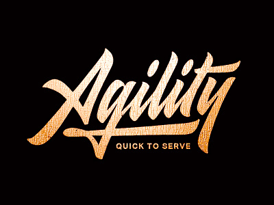 Agility agility calligraphy customtype lettering logo logotype sketch type typography