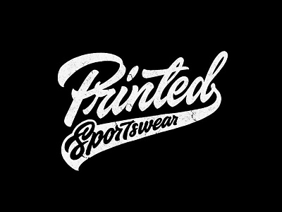 Printed Sportswear calligraphy customlettering customtype font handlettering handtypography lettering logo logotype type