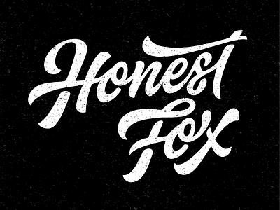 Honest Fox brand calligraphy customtype fox honest lettering logo logotype script type typography