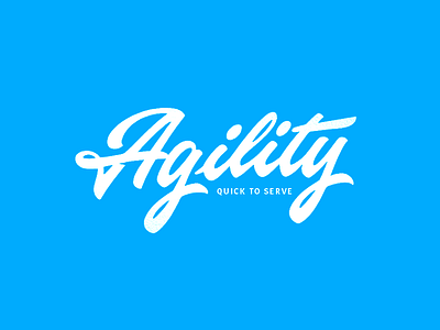 Agility agility brand calligraphy customtype font lettering logo logotype script type typography