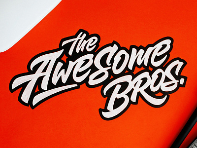 The Awesome Bros awesome brand bros calligraphy customtype lettering logo logotype type typography