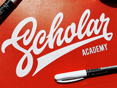 Scholar brand calligraphy customtype font lettering logo logotype scholar script type typography