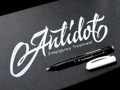 Antidot antidote brand calligraphy customtype font lettering logo logotype script type typography