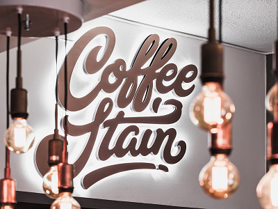 Coffee Stain brand calligraphy coffee customtype lettering logo logotype stain type typography