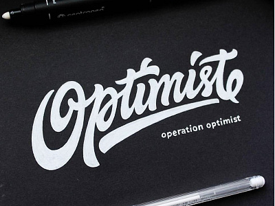 Optimist brand calligraphy customtype lettering logo logotype optimist type typography