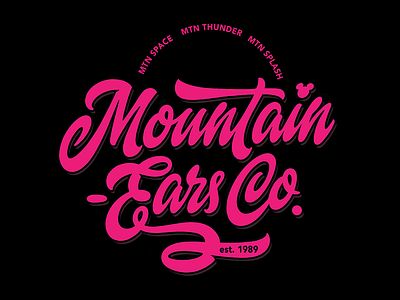 Mountaim Ears Co brand calligraphy customtype disneyland ears lettering logo logotype mountain type typography