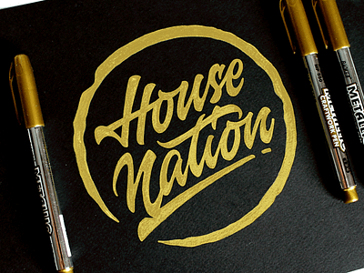 House Nation brand calligraphy customtype house lettering logo logotype nation type typography